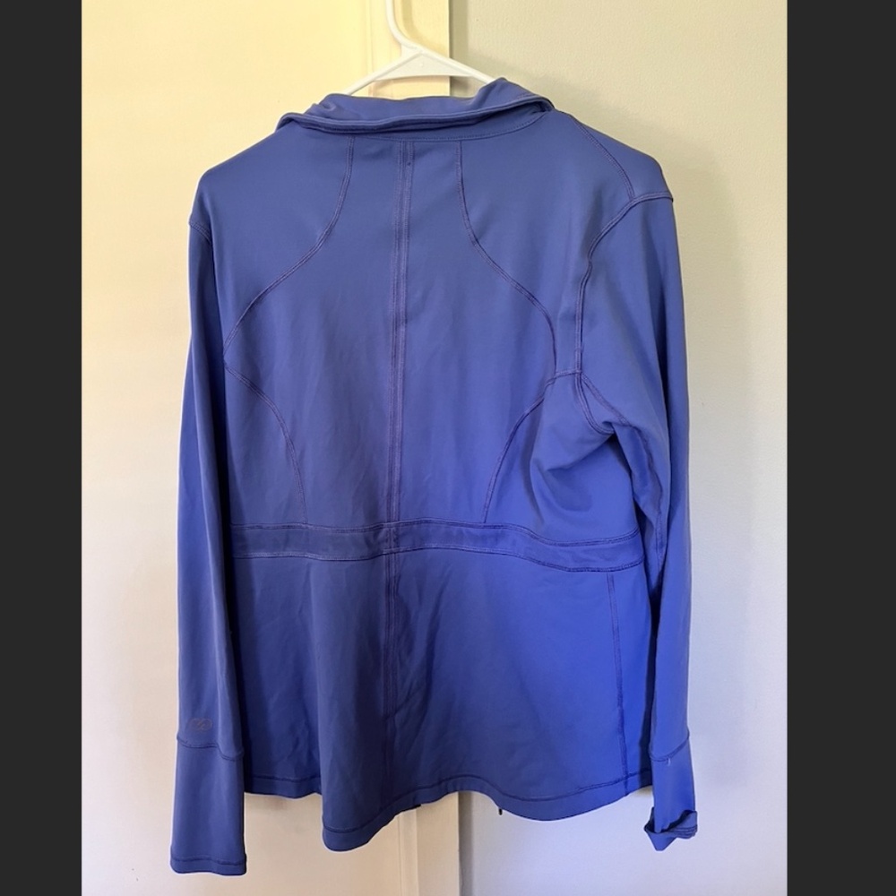 Calia Core Fitness Full Zip Jacket Violet Storm Purple Pockets Womens XL